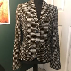 Rachel Rachel Roy Black and Cream Plaid Blazer